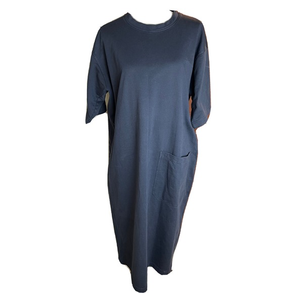 Sofie D'Hoore Dresses & Skirts - Sofie D'Hoore Dress Navy Blue Cotton Size 40 Short Sleeve Shift